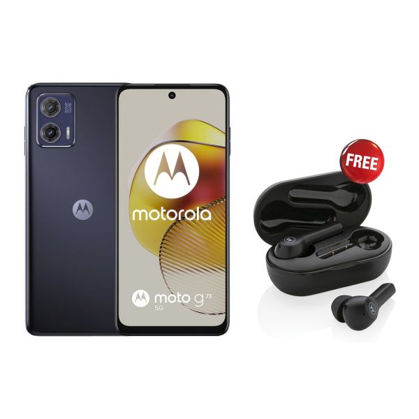Motorola G73 6.5" 8 RAM 256GB 5G Midnight Blue + MOTO TRUE WIRELSS HEADPHONES
