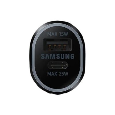 Samsung Car Charger 40W Dual Fast Charging (Max 25W + Max 15W) Black