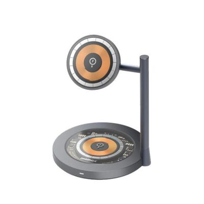 Momax Q.Mag Dual 2 Dual Magnetic Wireless Charging Stand Transpernt