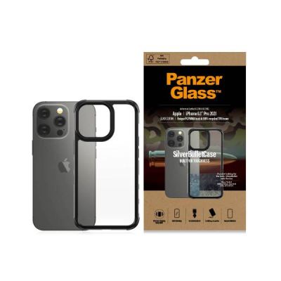 PanzerGlass SilverBullet ClearCase For iPhone 13 Pro Max Black Frame