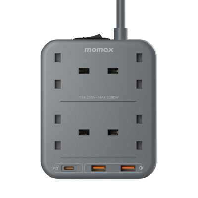 Momax ONEPLUG PD20W 2A1C 4-Outlet Power Strip with USB (US3)