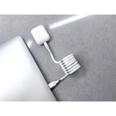 SuperCalla Magnetic USB-A to Lightning Cable 1M (White)