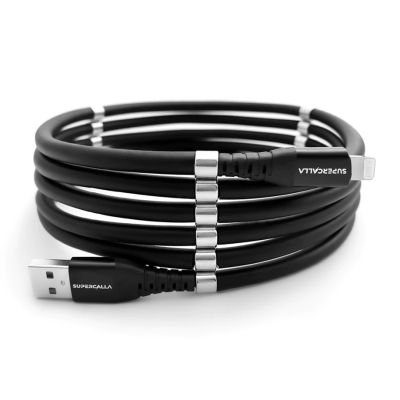 SuperCalla Magnetic USB-A to Lightning Cable 2M (Black)