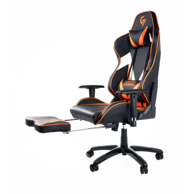 Porodo Gaming Chair With Footrest Black/Orange
