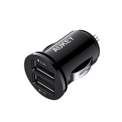 Aukey Ultra Small Car Charger 24W 2-Port Black