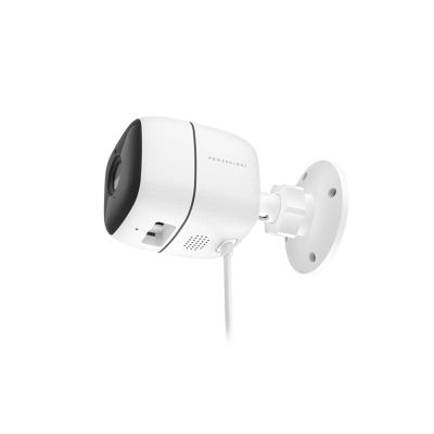 Powerology Wifi Smart Outdoor Camera Wired Angle Lens Camera White