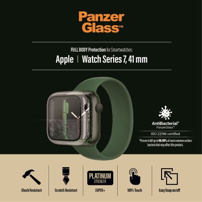 PanzerGlass Full Body Apple Watch Series 8 | 7 | 41mm | Screen Protector Glass Clear