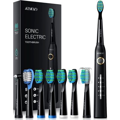 Atmoko Electric Toothbrush with 8 Duponts Brush Heads