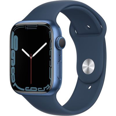Apple Watch Series 7 GPS + Cellular, 45mm Blue Aluminium Case With Abyss Blue Sport Band