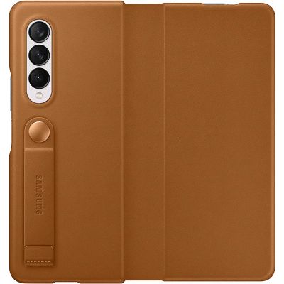 Samsung Fold3 Leather Flip Cover Brown