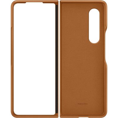 Samsung Fold3 Leather Cover Brown