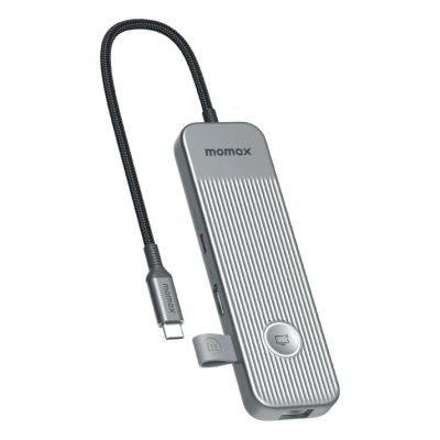 Momax One Link 8 in 1 multi-function USB-C hub (Titanium)