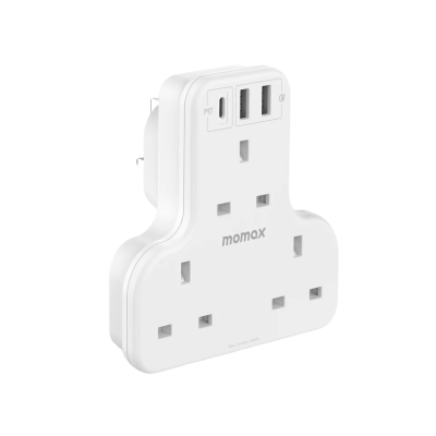 Momax OnePlug PD 20W 3 Outlet T Strip White