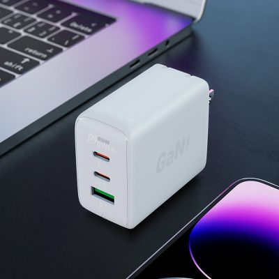 Acefast 65W GaN (2xCUSB-C+USB-A)Wall charger-White