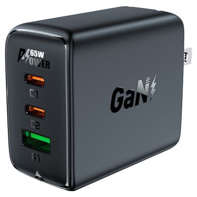 Acefast 65W GaN (2xCUSB-C+USB-A) Wall charger-Black