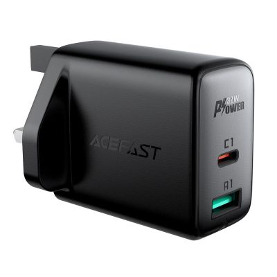 AceFast A8 PD 32W(USB-C+USB-A) Dual Port Charger Black