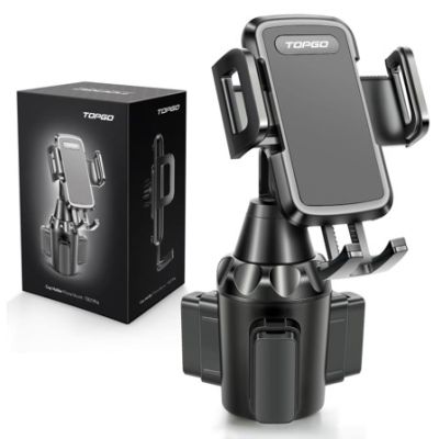 TopGo Cup Holder phone Mount UP to 4.5