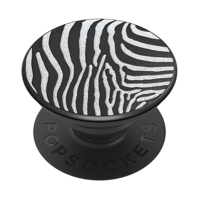 Popsocket Embossed Metal Zebra Black