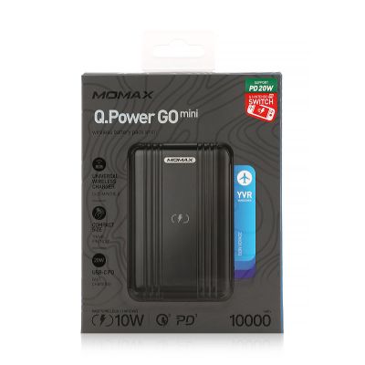 Momax Q.Power Go Mini 10000mAh Wireless Battery Pack Black