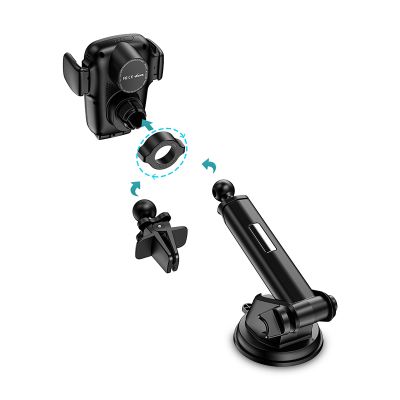 AceFast D1 Wireless Charging Automatic Clamping Car Holder Black