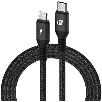 Momax Elite USB-C to Lightning 2.2m (Nylon-Braided) (Black)