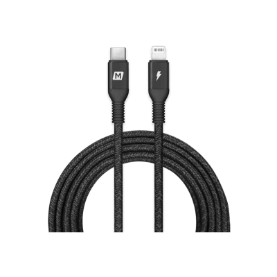 Momax Elite USB-C to Lightning 3m (Nylon-Braided) (Black)