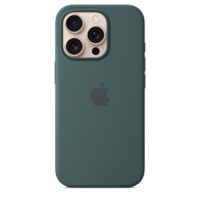 Apple iPhone 16 Pro Max Silicone Case with MagSafe / (Lake Green)