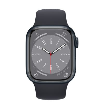 Apple Watch Series 8 GPS + Cellular 41mm Midnight Al Case With Midnight Sport Band - Regular