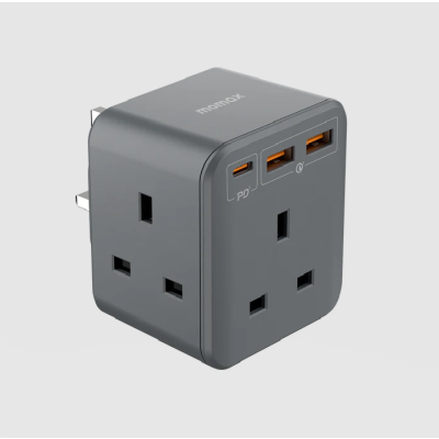 Momax ONEPLUG 3-Outlet Cube Extension Socket With USB