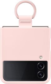 Samsung Galaxy Flip 4 Silicone Cover with Ring Pink