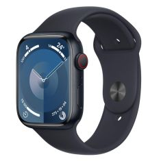 Apple Watch Series 9 GPS + Cellular 45mm Midnight Aluminium Case with Midnight Sport Band - M/L