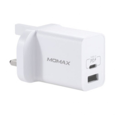 Momax ONE Plug Fast Charging Adaptor (QC 3.0 + PD) 20W White