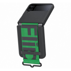 Samsung Galaxy Flip4 Silicone Cover With Strap Black