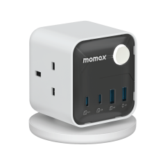 Momax 1-Charge Work Flow 3-Outlet Power Cube with USB (White)