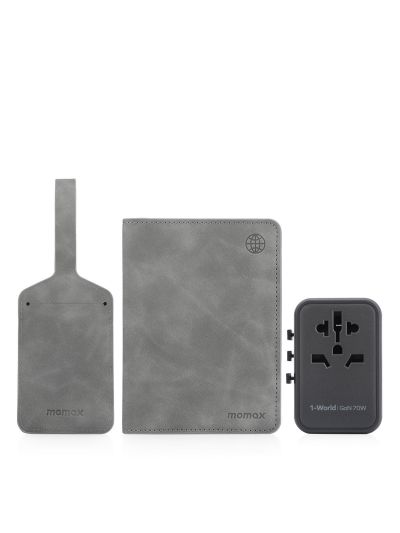 MOMAX BUNDLE SET (1-World 70W GaN 5 ports + AC Travel Adapter +SR32A+SR33A)