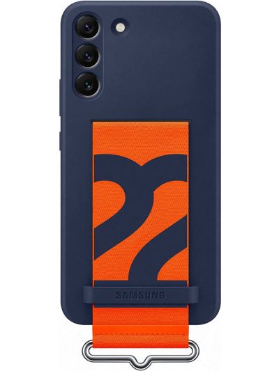 Samsung S22 + Navy Silicone Cover with Strap