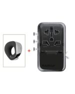 Momax 1-World+ Flow 35W 4-Port w/ Built-in USB-C Cable + AC Travel Adaptor (White)