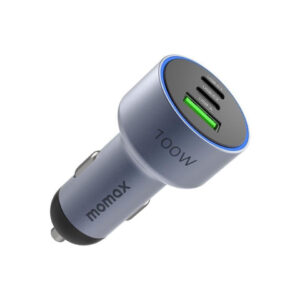 Momax ONEPLUG 100W 3-Port Car Charger ( Grey)
