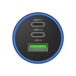 Momax ONEPLUG 100W 3-Port Car Charger ( Grey) - Image 2