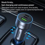 Momax ONEPLUG 100W 3-Port Car Charger ( Grey) - Image 3