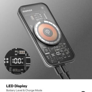Momax Q.Mag Power 13 PD 35W 10000mAh Magnetic Power Battery Pack (black) - Image 3