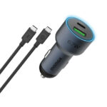 Momax MoVe 67W dual-port car charger with cable USB-C PD fast charging