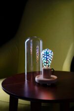 Momax Smart Fancy IoT LED Bulb (Star) + Momax Wooden Lamp Stand with Glass Cover (Dome) - Image 5