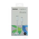 Momax 1-Link Flow CL+ USB-C to Lightning Braided Cable 2m (White) - Image 2