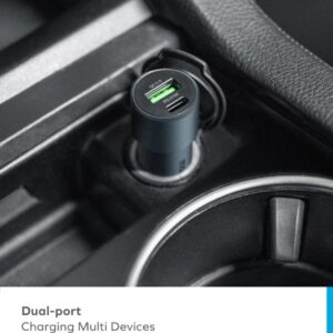 Momax 38W Dual-Port Car Charger Grey - Image 4