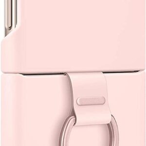 Samsung Galaxy Flip 4 Silicone Cover with Ring Pink - Image 2