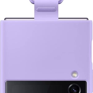 Samsung Galaxy Flip 4 Silicone Cover with Ring Lavender - Image 1