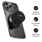 Momax 1-Vibe Go Magnetic Wireless speaker (Black) - Image 2