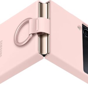 Samsung Galaxy Flip 4 Silicone Cover with Ring Pink - Image 3