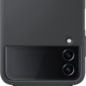 Samsung Galaxy Flip4 Silicone Cover With Strap Black - Image 3